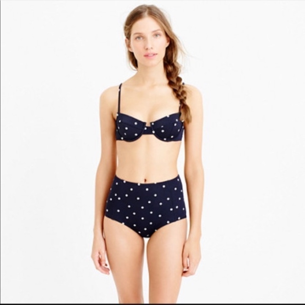 J-CREW•high waist bikini bottom
